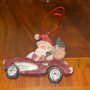 Coca Cola vintage Corvette Santa 1988 Ornament